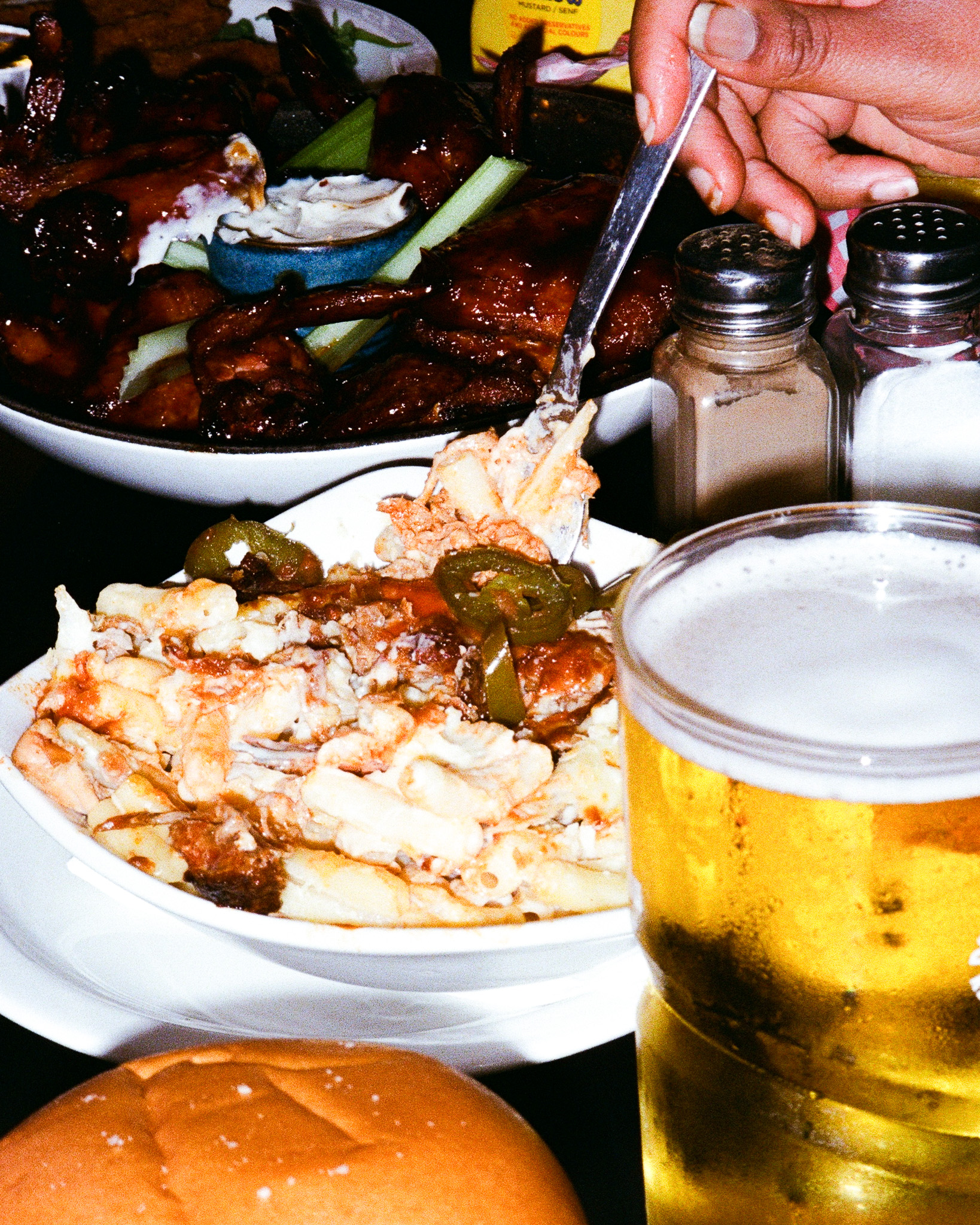 Mac n Cheese with a cold pint