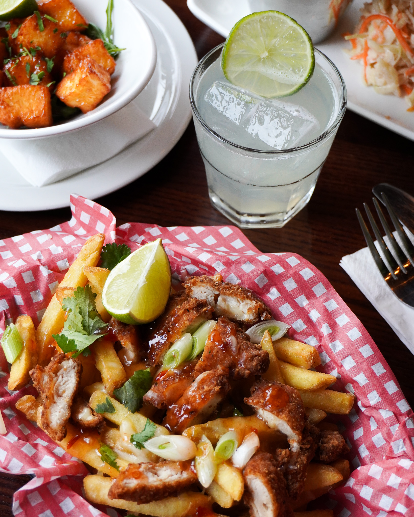 Loaded Fries and Halloumi bites
