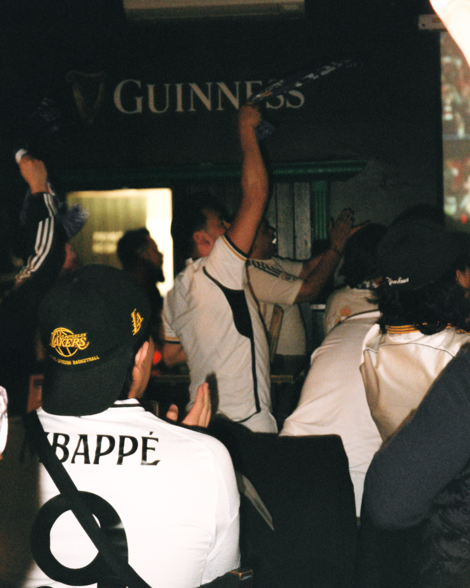 goal celebration at the famous three kings in west kensington
